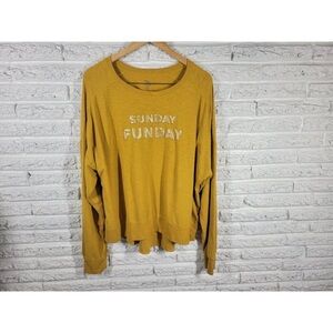 Secret Treasures Mustard Yellow 'Sunday Funday' Sweatshirt